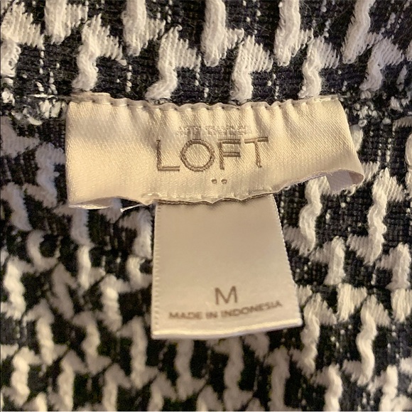 LOFT | Women’s Black & White Diamond Printed Skirt - Picture 3 of 4